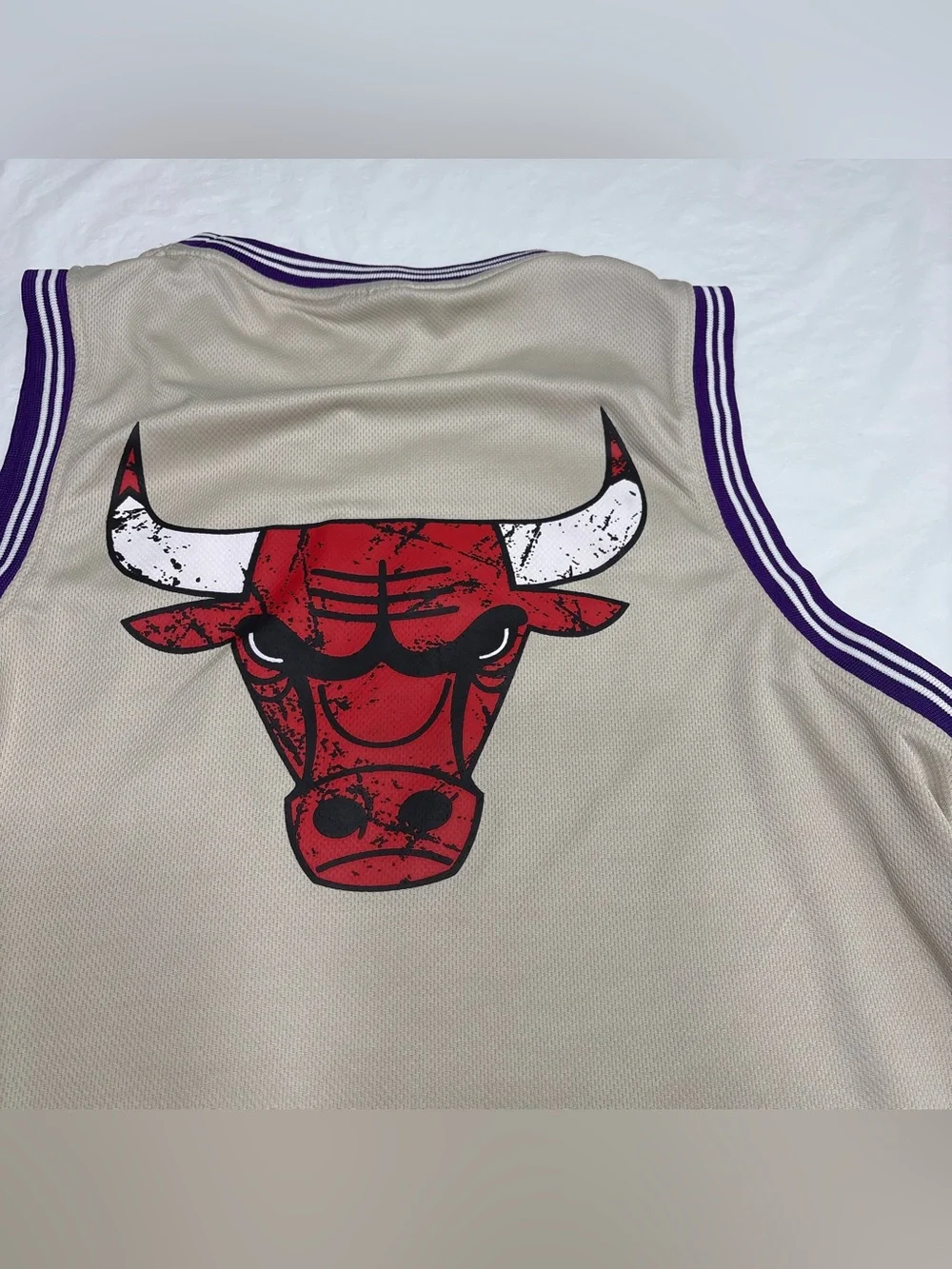 Nike Chicago Bulls #33 Tan Coffee Jersey Men’s Large